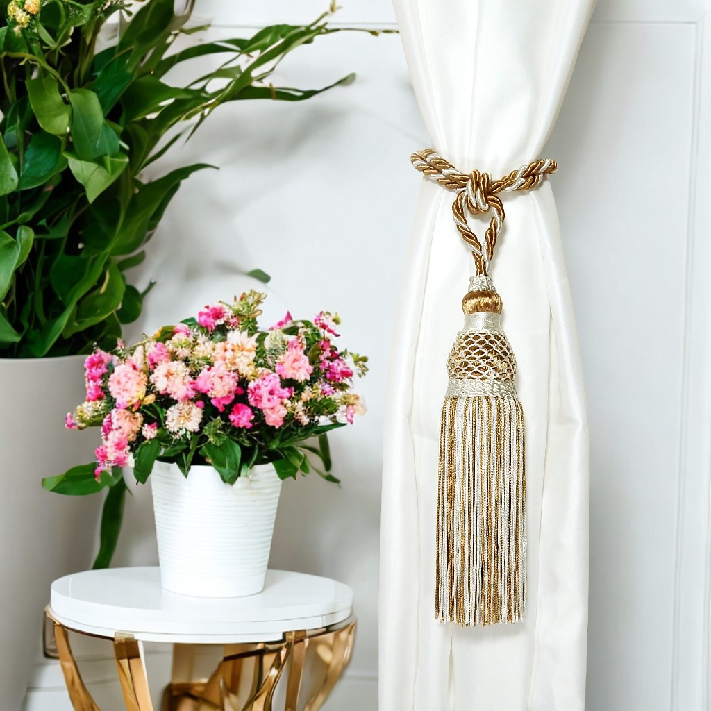 Decorative Curtain Tieback Briedad Tassel Window Curtain holder for Home & Office Decoration Set of 2 Pieces.